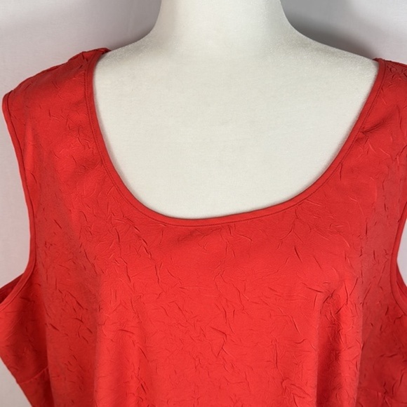 Penningtons Dark Coral Pink Floral Tank Top Blouse - Picture 8 of 10